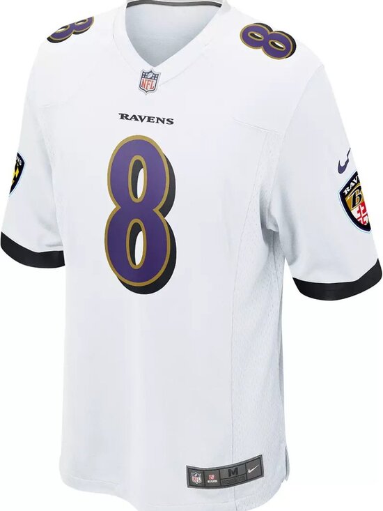 Nike Other - Nike Baltimore Ravens Lamar Jackson #8 White Game Jersey Men's Size XXL